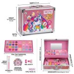 Premium 46-Piece Unicorn Kids Makeup Kit – Complete Cosmetic & Nail Art Set in Portable Pink Beauty Case - Image 2