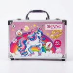 Premium 46-Piece Unicorn Kids Makeup Kit – Complete Cosmetic & Nail Art Set in Portable Pink Beauty Case